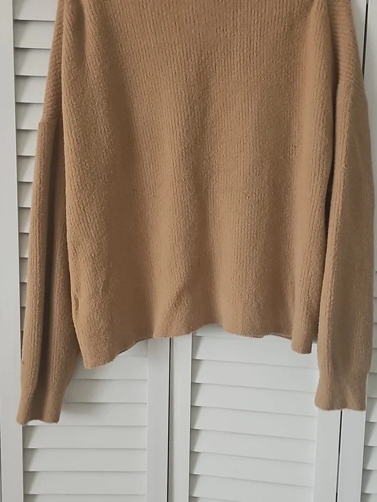 American EagleCamel/Tan V-Neck Button Front Sweater Cardigan - Picture 2 of 2